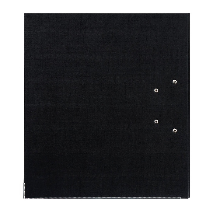 Папка-регистратор А4, 75 мм, Calligrata, ПВХ, тиснение Папка-регистратор А4, 75 мм, Calligrata, ПВХ, тиснение "лен", металлическая окантовка, карман на корешок, собранная, черная, микс