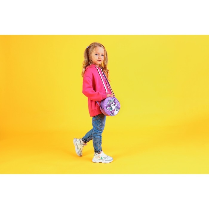 Сумка детская для девочки «Единорог», круглой формы