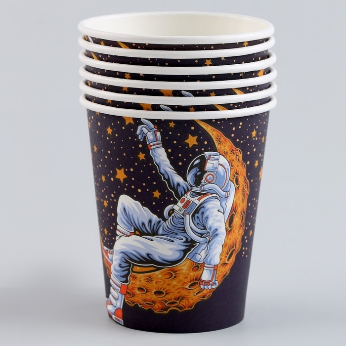 Стаканы бумажные «Космонавт», 6 шт. Стаканы бумажные «Космонавт», 6 шт.