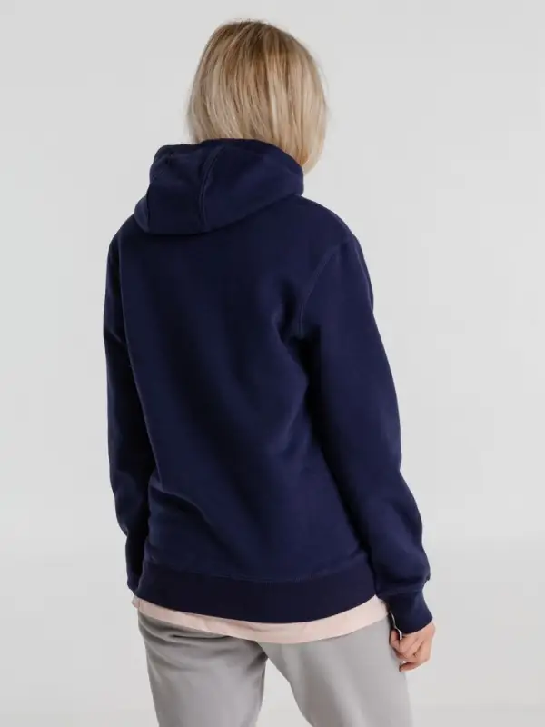 Толстовка с капюшоном унисекс King, темно-синяя, размер XS