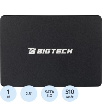 SSD накопитель BigTech 2.5, SATA, 1Tb, TLC, R/W 500/450мб/с(BSDS1000SM)
