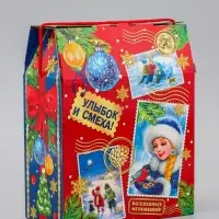Коробка подарочная новогодняя &laquo;Почта&raquo; 20&times;26&times;10.5 см