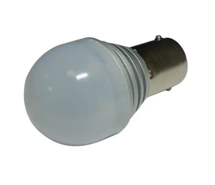 S122B T15/белый/(BAY15d) 12SMD 2835 9-15V 2contact.(1157) коробка 1 шт