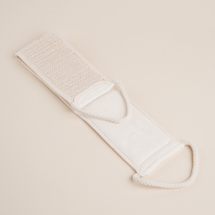 Мочалка - лента массажная SL Home «Ортика», крапива, 60×10 см, цвет бежевый Мочалка - лента массажная SL Home «Ортика», крапива, 60×10 см, цвет бежевый