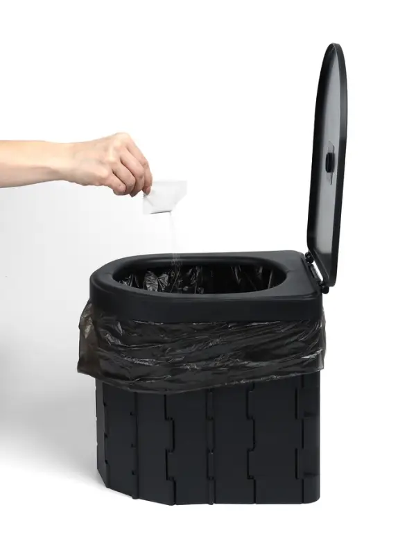 Туалет складной туристический Maclay, в комплекте 15 мешков, 12 пакетов абсорбента