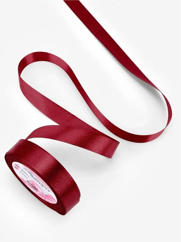 Лента атласная, 20 мм, 23&plusmn;1 м, бордовая №37