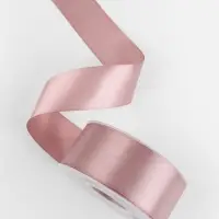 Лента атласная TEIRA, двухсторонняя, 38 мм, 25&plusmn;1 м, нежно-розовая №164