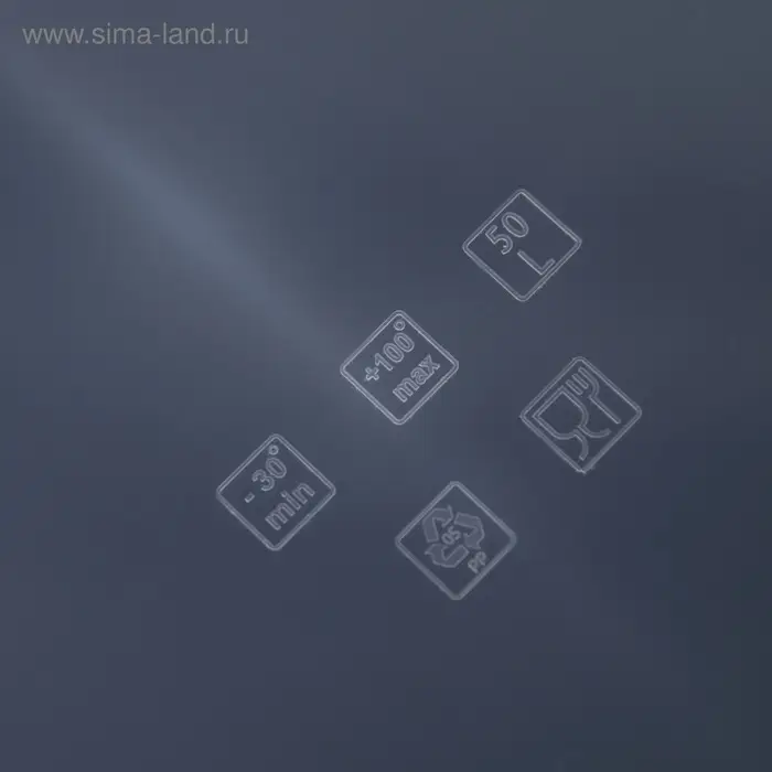 Ящик для хранения, 50 л, 53&times;38&times;30 см, с крышкой, прозрачный
