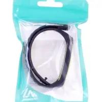 Ремешок для фитнес-браслета Mi Band 5/6/7 Luazon, с перфорацией, чёрный, зелёный