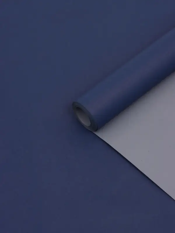 Бумага упаковочная крафт, двусторонняя, серо-синий 0,68 х 10&plusmn;5% м