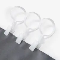 Кольцо для карниза, с зажимом, d=34/39 мм, 20 шт., белое