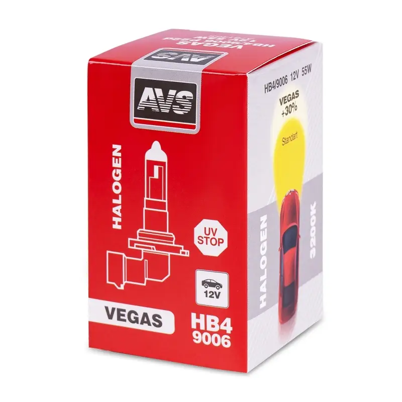 Галогенная лампа AVS Vegas HB4/9006.12V.51W.1шт.