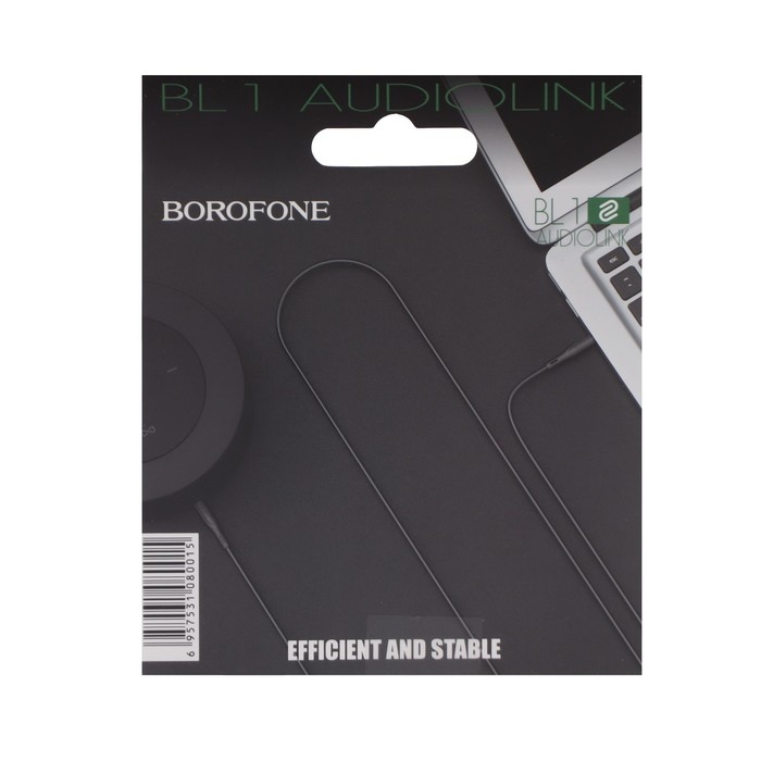 Кабель аудио AUX Borofone BL1, Jack 3.5 мм(m)-Jack 3.5 мм(m), TPE оплётка, 1 м, чёрный Кабель аудио AUX Borofone BL1, Jack 3.5 мм(m)-Jack 3.5 мм(m), TPE оплётка, 1 м, чёрный