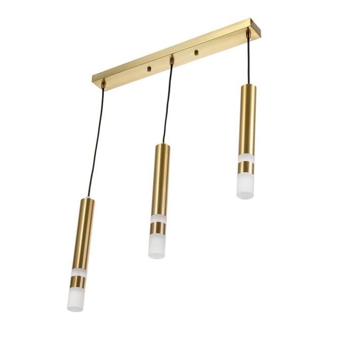 Светильник BayerLux Подвес BayerLuxной Светильник BayerLux Подвес BayerLuxной "Гелла" 3хLED 18Вт 4000К латунь 50х4х30-180см