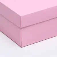 Коробка подарочная складная, упаковка, крышка-дно, розовая, 24&times;17&times;8 см