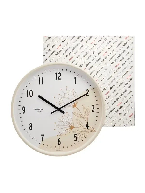 Часы настенные интерьерные &laquo;Цветы&raquo;, плавный ход, d=30.5 см