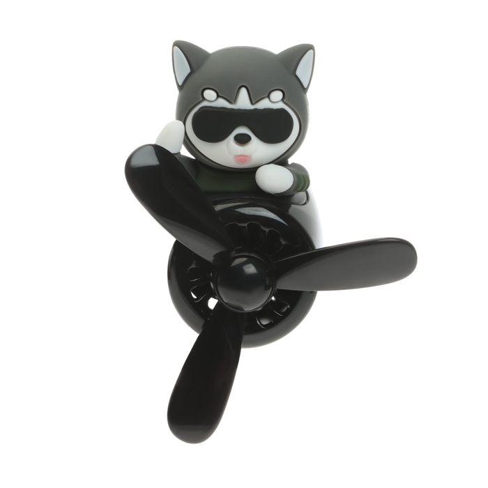 Ароматизатор Котик пилот, 2 аромата, черно-серый Ароматизатор Котик пилот, 2 аромата, черно-серый