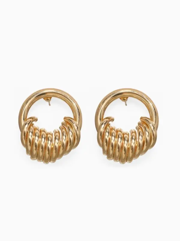 Серьги металл &laquo;Кольца&raquo;, тренд, цвет золото
