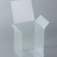 Складная прозрачная коробка из PVC, для упаковки подарков, 11&times;11&times;15 см