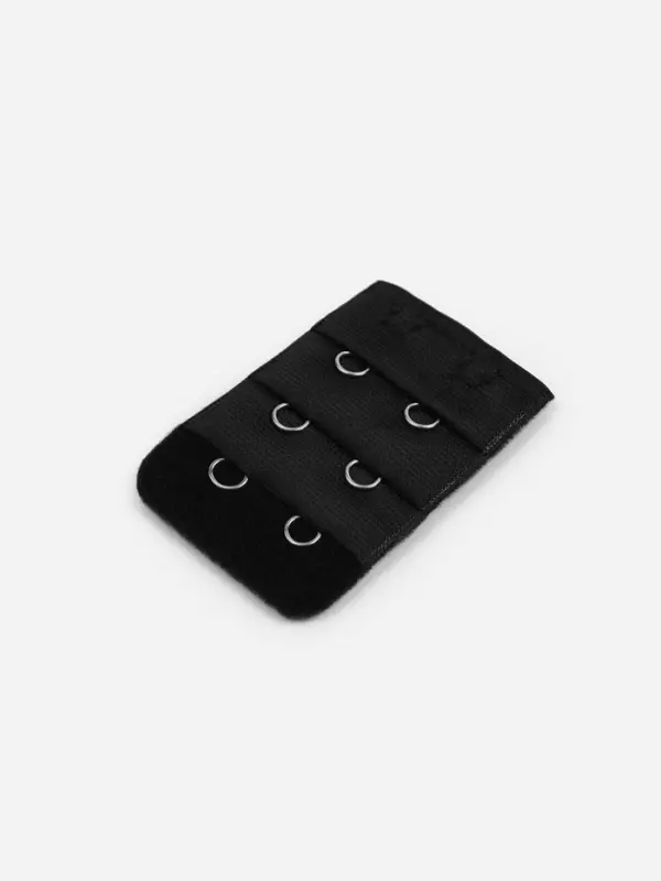 Застёжка для бюстгальтера, удлинитель, 3 ряда 2 крючка, 3.2×5 см, чёрная Застёжка для бюстгальтера, удлинитель, 3 ряда 2 крючка, 3.2×5 см, чёрная