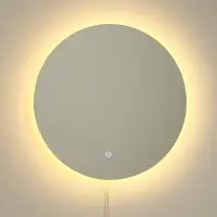 Зеркало интерьерное настенное «Рубин» круглое c окантовкой, с LED-подсветкой, сенсорное, d=50 см 109