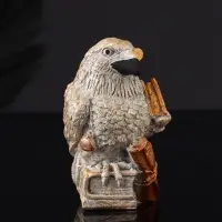 Фигурка гипс &laquo;Ворон с книгами&raquo;, 8 см, серый с бронзой