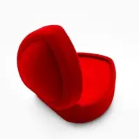 Футляр под кольцо, серьги &laquo;Сердце с рамкой из точек&raquo;, бархатный, 4.5&times;4.5 см, красный