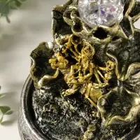 Фонтан настольный от сети, подсветка "Богиня Дурга" 16х16х22 см