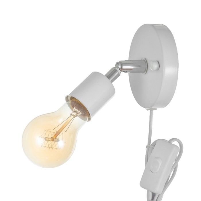 Спот Спот "Дарни" с проводом 150 м и выкл. Е27 40Вт белый 10х10х10