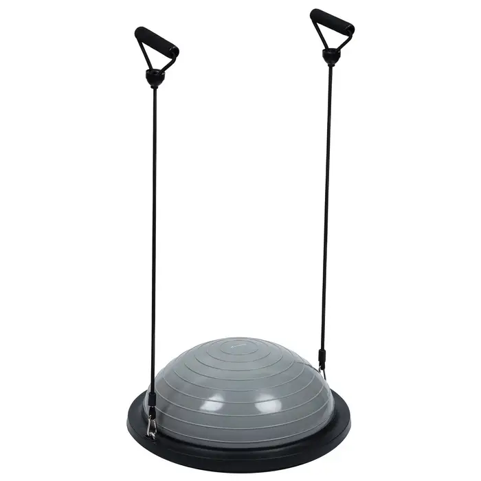 Полусфера BOSU гимнастическая ONLYTOP, с насосом, 46&times;20 см, серая