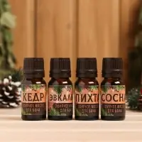 Набор эфирных масел 4 шт по 10 мл"С Новым Годом!", пихта, эвкалипт, кедр, сосна Набор эфирных масел 4 шт по 10 мл"С Новым Годом!", пихта, эвкалипт, кедр, сосна