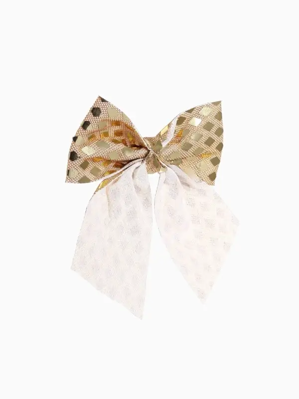 Ёлочные игрушки 2 шт. &laquo;Зимнее волшебство. Бант&raquo; пластик, 12&times;11 см, золото