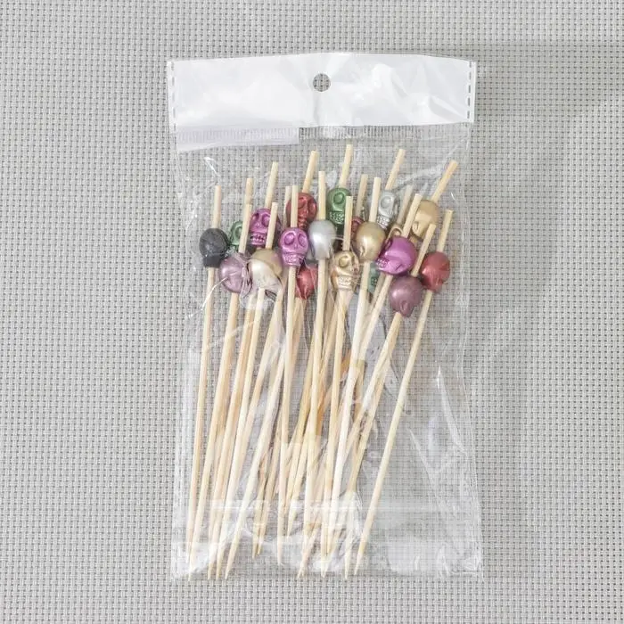 Шпажки El Dia de Muertos, 25 шт, 12 см, бамбук, цвет МИКС Шпажки El Dia de Muertos, 25 шт, 12 см, бамбук, цвет МИКС