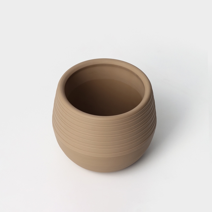 Горшок «Дуэт», 1.5 л, цвет кофе с молоком Горшок «Дуэт», 1.5 л, цвет кофе с молоком