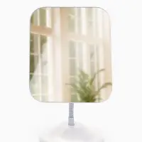 Зеркало настольное, на гибкой ножке, 23&times;13 см, (16.5&times;13.5 см), белое