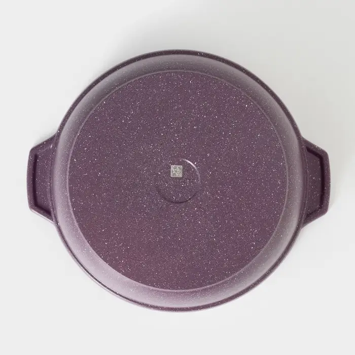 Кастрюля-жаровня KUKMARA Trendy style, 4 л, d=26 см, h=11 см, антипригарное покрытие, стеклянная крышка, фиолетовая