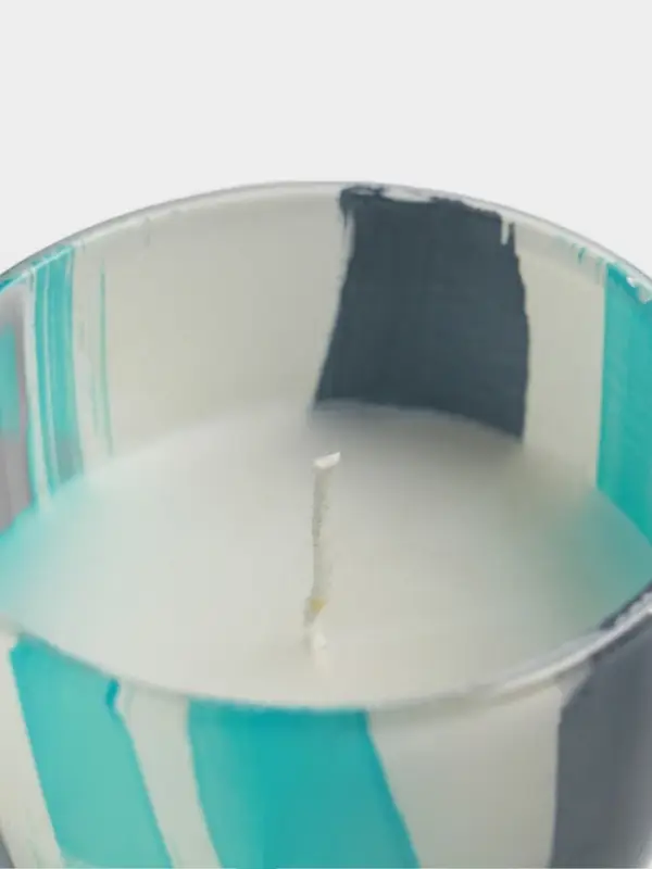 Свеча ароматическая в стеклянном подсвечнике 85 г, вода