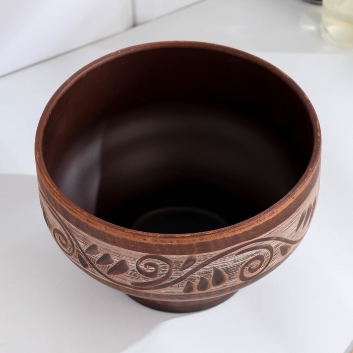 Кастрюля Кастрюля "Ангоб", 0,9 л., 9х14х14 см