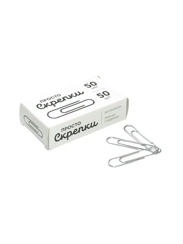 Скрепки канцелярские GLOBUS, 50 мм, 50 шт., без покрытия