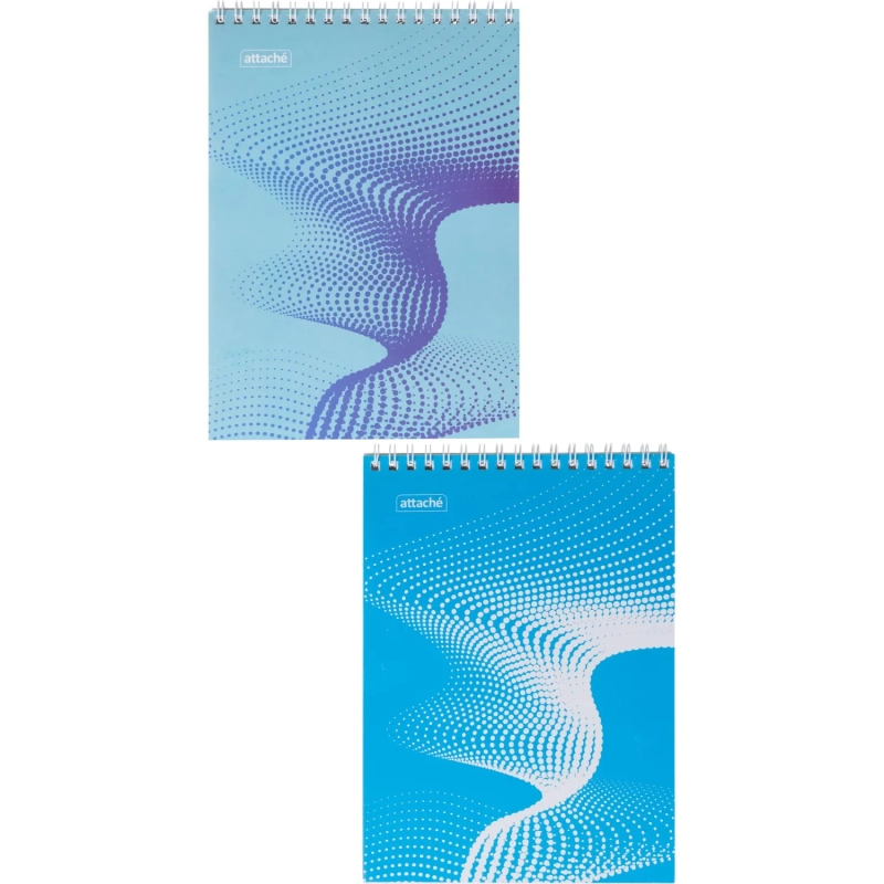 Блокнот А5,80л,клетка,метал.гребень,цв.обложка Forma,в ассорт