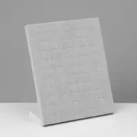 Подставка под кольца QF, 50 мест, флок, 20&times;10&times;25 см, серая