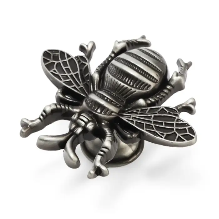 Ручка-кнопка CAPPIO PRO &laquo;Жук&raquo; 59&times;56 мм, цвет старинное серебро