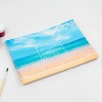 Альбом для рисования 40 листов А4 на пружине «Море» обложка 200 г/м², бумага 100 г/м². Альбом для рисования 40 листов А4 на пружине «Море» обложка 200 г/м², бумага 100 г/м².