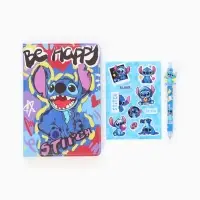 Набор Ежедневник А5, 80 л, ручка и наклейки Стич