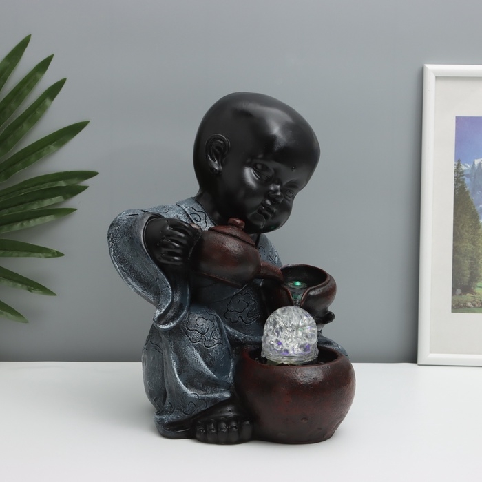 Фонтан настольный Фонтан настольный "Маленький Будда с чайником" 34х21х20 см