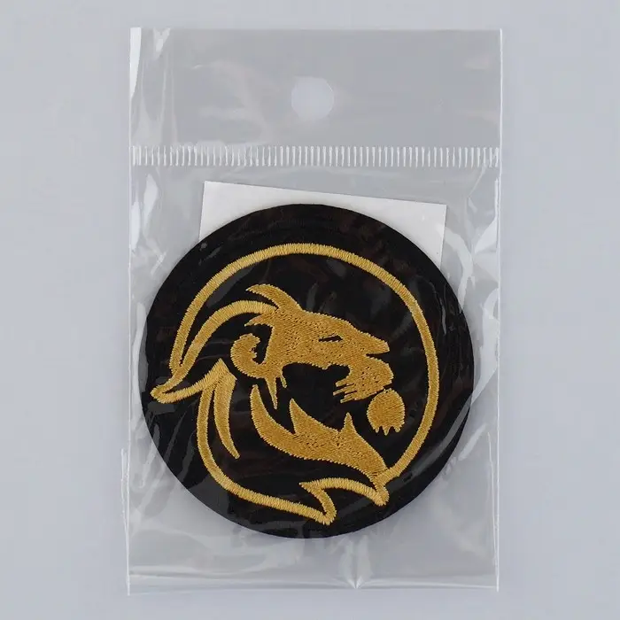 Термонаклейка на одежду «Лев», диам. 6 см Термонаклейка на одежду «Лев», диам. 6 см
