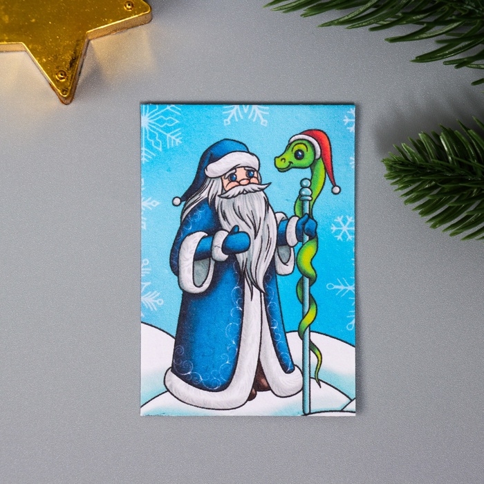 Набор открыток с семенами  Набор открыток с семенами "Вырасти сам" "С новым годом" змеи 5*7см