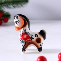 Сувенир Конь Мираж, 6,5х5,5х2,5 см, гжель, цвет