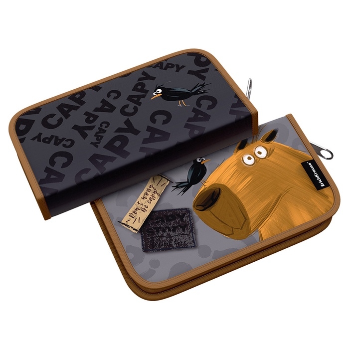 Пенал 1 секция 110 х 205 х 30 мм, текстильный, ErichKrause Happy Capy, 60213 Пенал 1 секция 110 х 205 х 30 мм, текстильный, ErichKrause Happy Capy, 60213