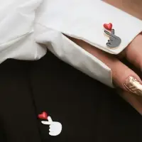Значки-неразлучники &laquo;Дружба&raquo;, набор 2 шт. цветные в золоте